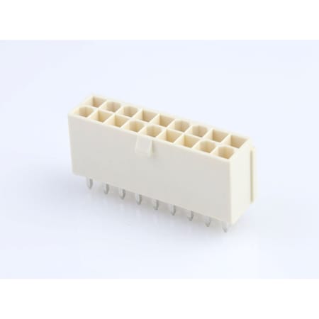 Molex Rectangular Power Connector, 18 Contact(S), Male, Solder Terminal, Plug 874271842